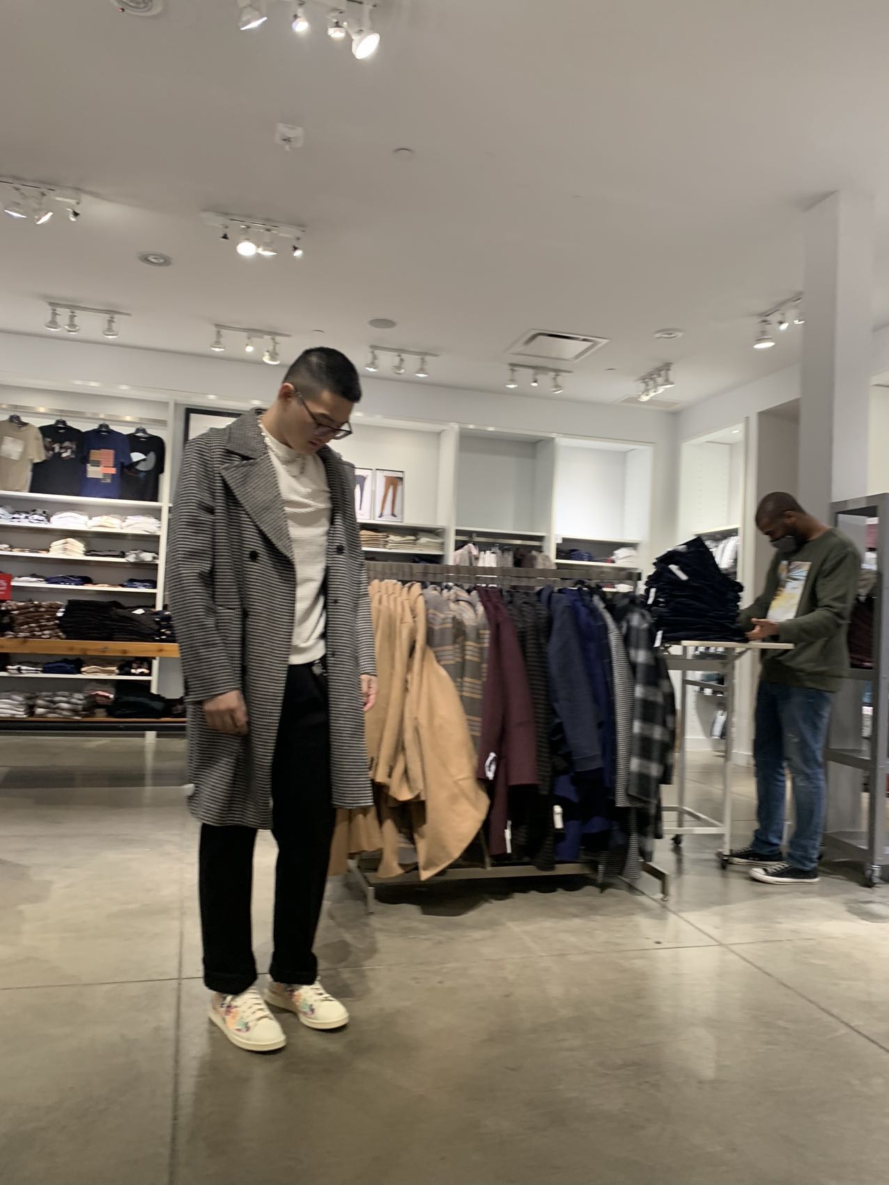 Trying out clothes